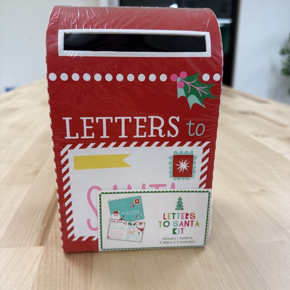 Letters to Santa Kit New Mail Box 6 Letters Envelopes Christmas Horizon USA